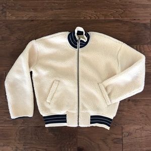 Madewell Sherpa Varsity Bomber Jacket XS/S